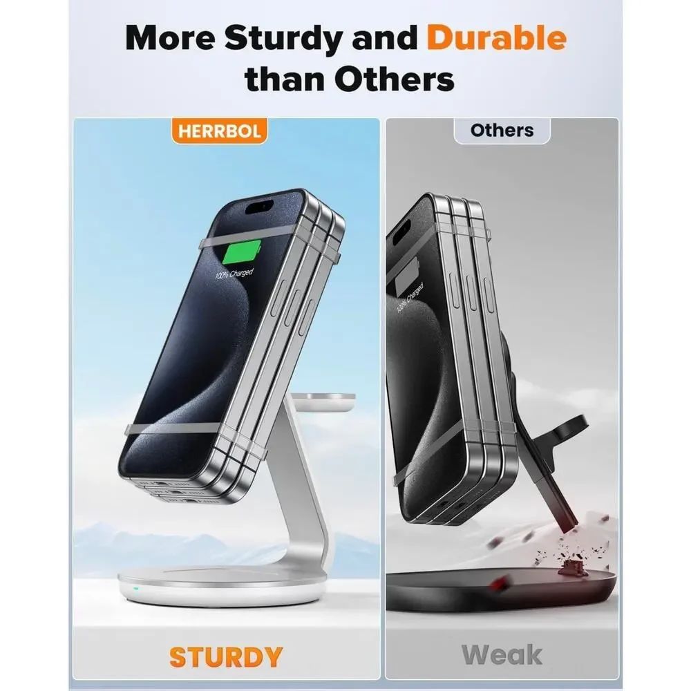 3 in 1 Charging Station Compatible with Magsafe Wireless Charging